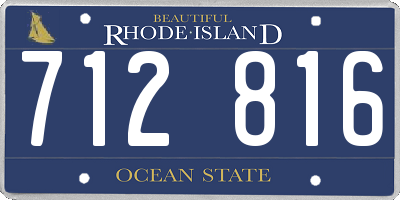 RI license plate 712816