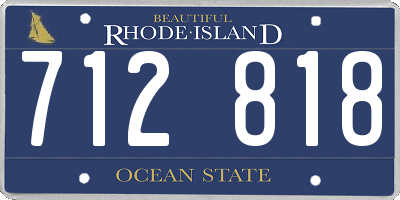 RI license plate 712818