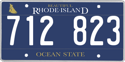 RI license plate 712823