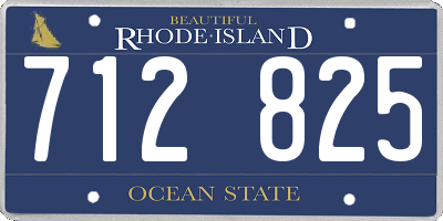 RI license plate 712825