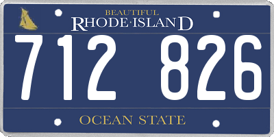 RI license plate 712826