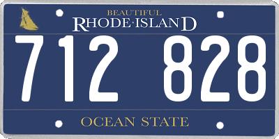 RI license plate 712828