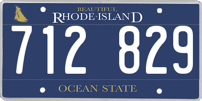 RI license plate 712829
