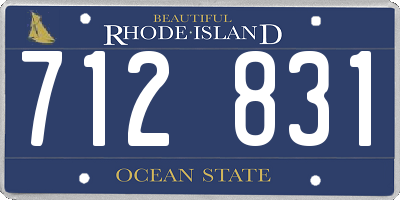 RI license plate 712831