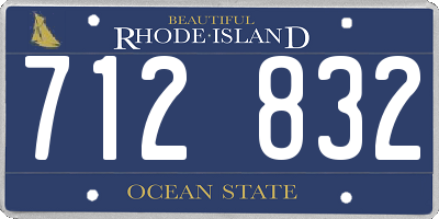RI license plate 712832