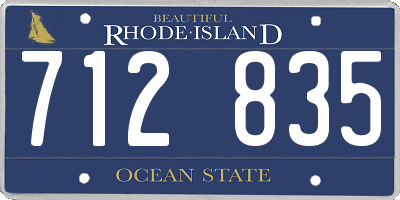 RI license plate 712835