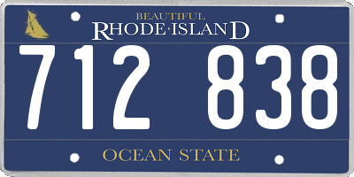 RI license plate 712838