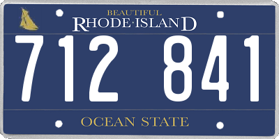 RI license plate 712841