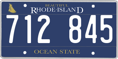 RI license plate 712845