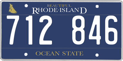 RI license plate 712846
