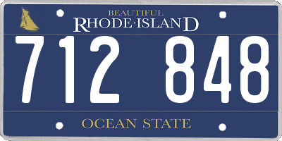 RI license plate 712848