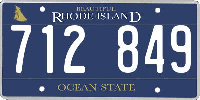 RI license plate 712849