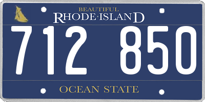 RI license plate 712850