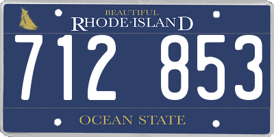 RI license plate 712853