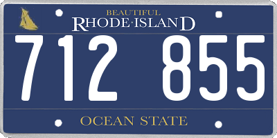 RI license plate 712855