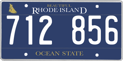RI license plate 712856
