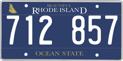 RI license plate 712857