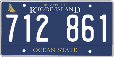 RI license plate 712861