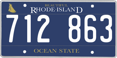 RI license plate 712863