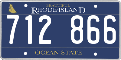 RI license plate 712866