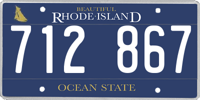 RI license plate 712867