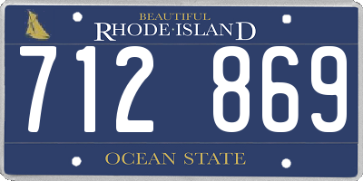 RI license plate 712869
