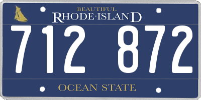 RI license plate 712872