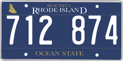 RI license plate 712874