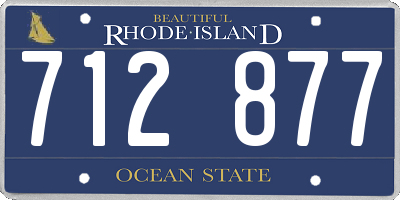 RI license plate 712877