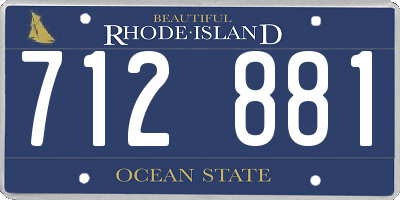 RI license plate 712881
