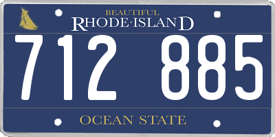 RI license plate 712885