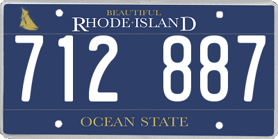 RI license plate 712887
