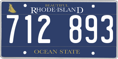 RI license plate 712893