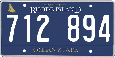 RI license plate 712894