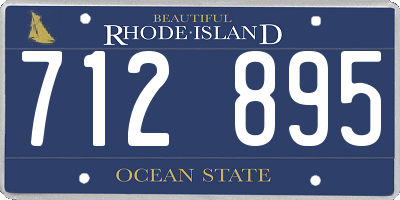 RI license plate 712895