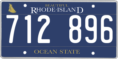 RI license plate 712896