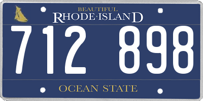 RI license plate 712898