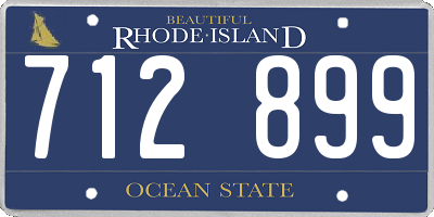 RI license plate 712899