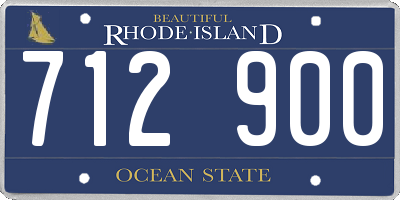 RI license plate 712900