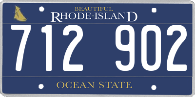RI license plate 712902