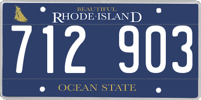 RI license plate 712903