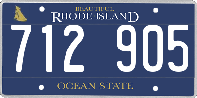 RI license plate 712905