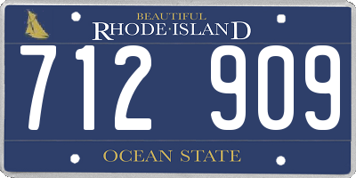 RI license plate 712909