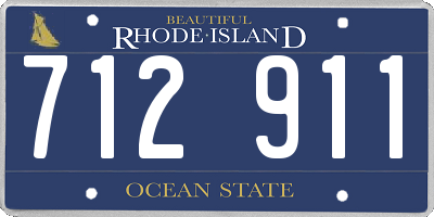 RI license plate 712911