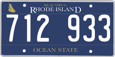 RI license plate 712933