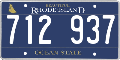 RI license plate 712937