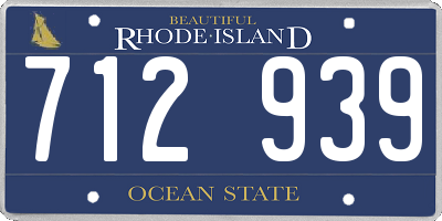 RI license plate 712939