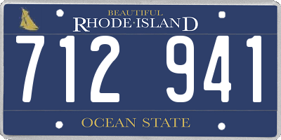 RI license plate 712941
