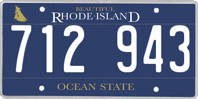 RI license plate 712943