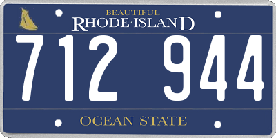 RI license plate 712944